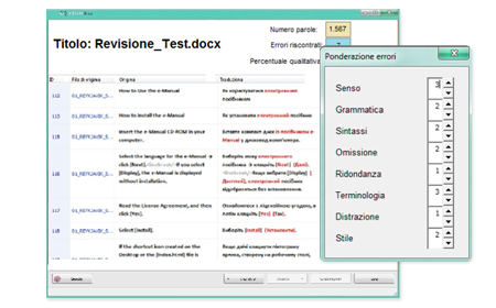 Strumento di valutazione della qualità della traduzione - QETool